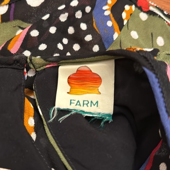 Farm Rio Pleated Sea Animals Black Blouse size Small - Picture 5 of 12